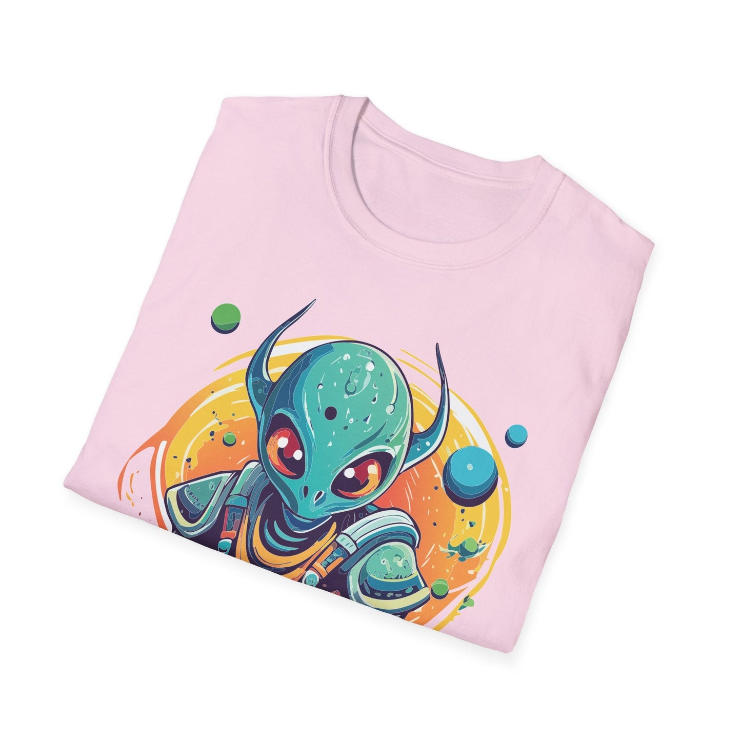Alien Graphic Unisex Cotton Softstyle UFO Artwork Tee 13