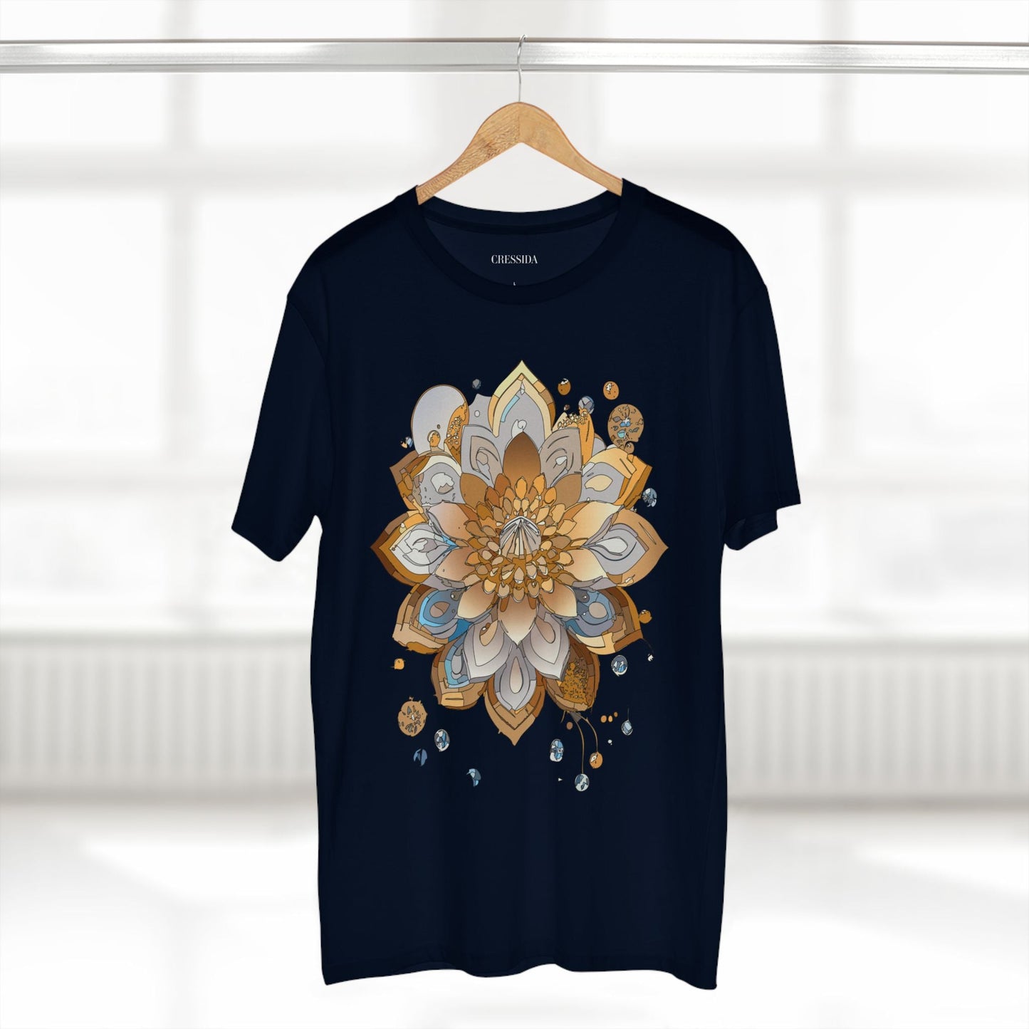 Floral Graphic T-Shirt Unisex 100 Cotton Art Design with Antique Flowers Tee 6