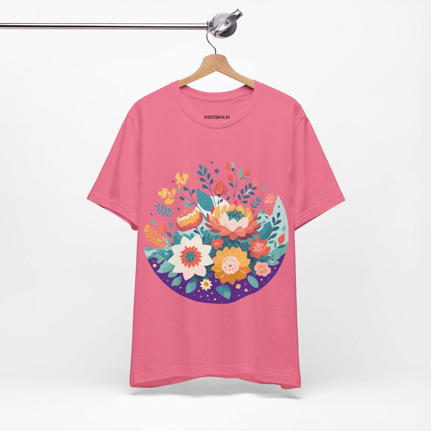 Flowers Shirt Floral Shirt Unisex Jersey Short Sleeve Tee Breathable Fabric Free Shipping