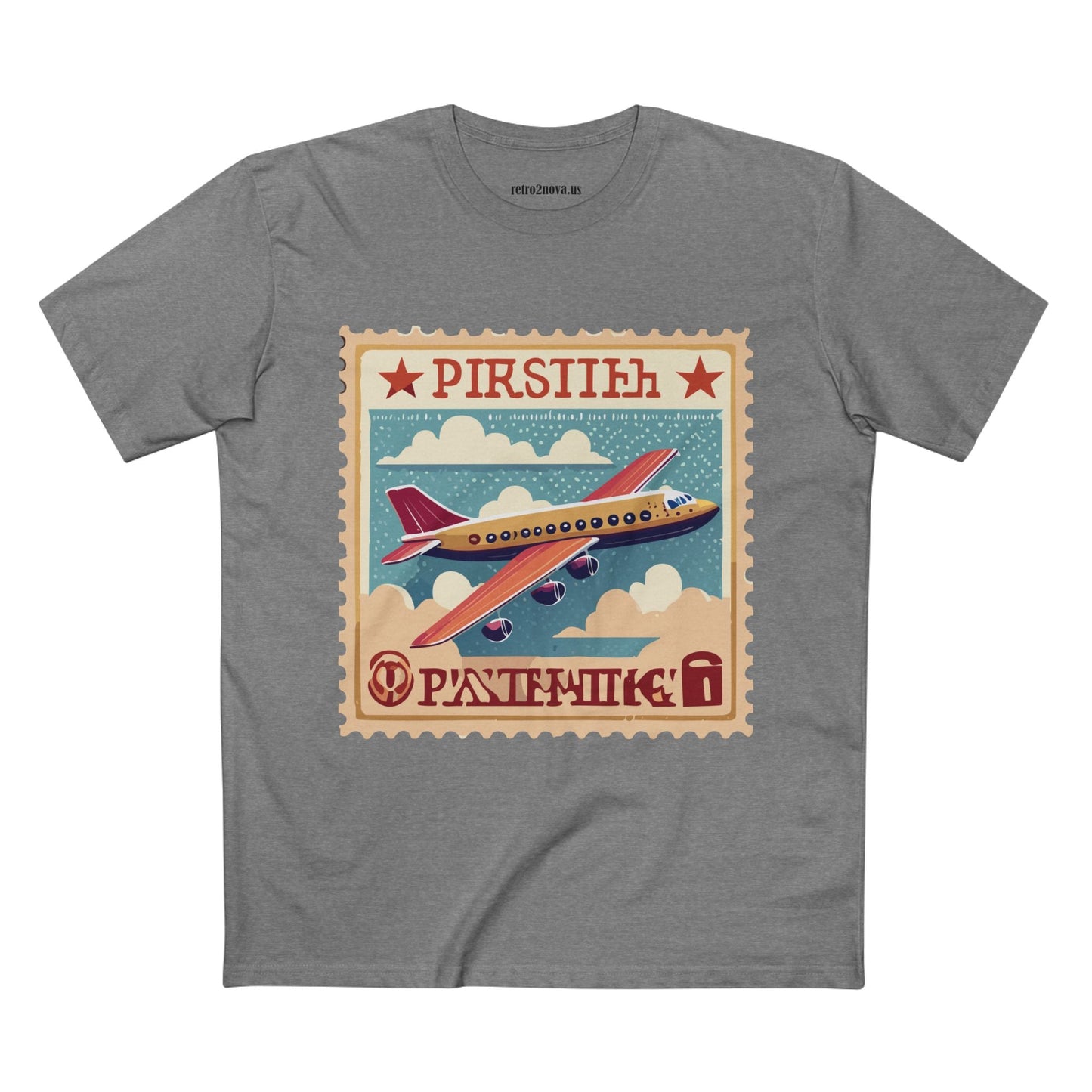 Postage Stamp Shirt Unisex Premium Cotton Tee PS44 Original Art Design Retro Collection