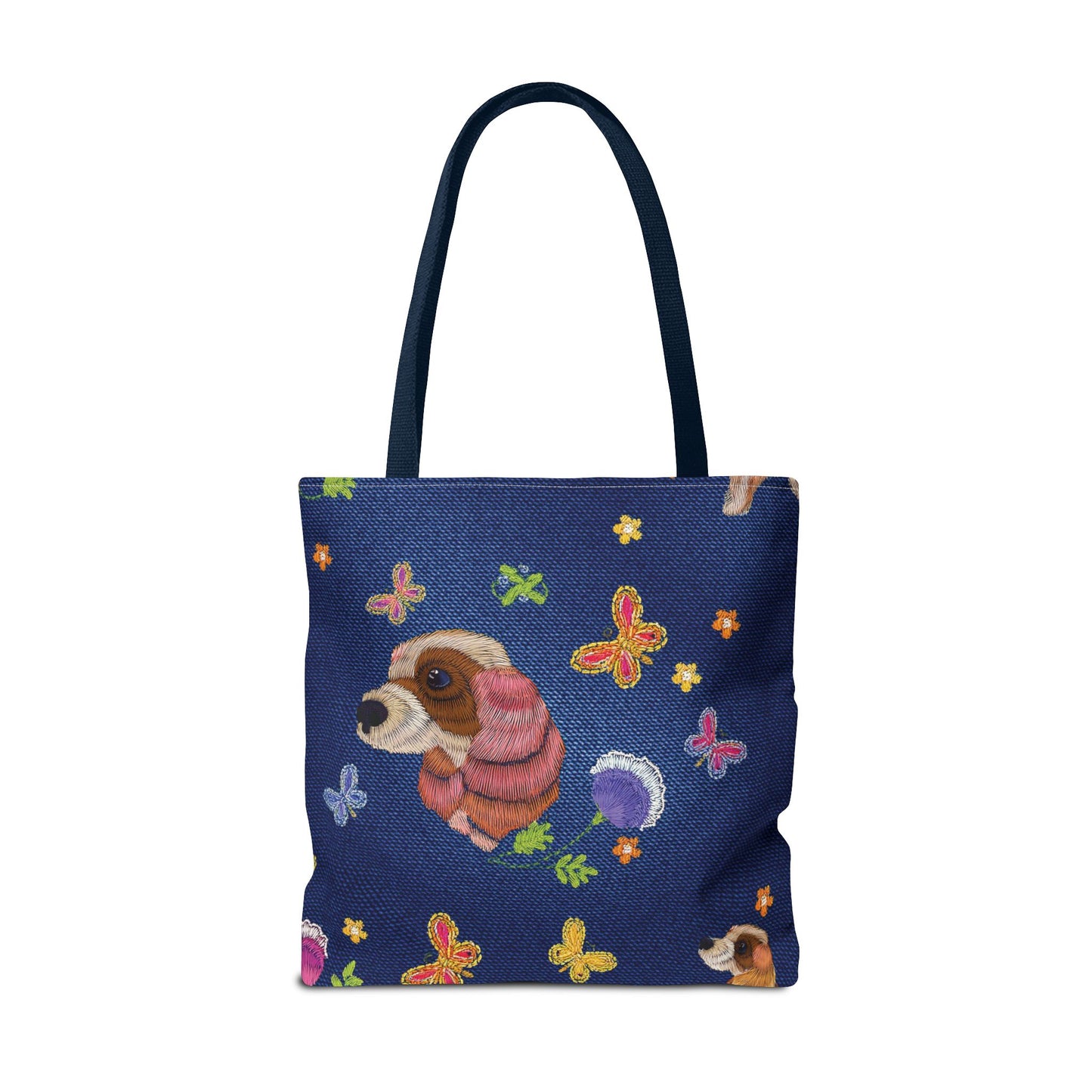 Denim Fabric Imitation Print Unisex Canvas Bag Poly Spun 3 Sizes Tote Bag 191-5