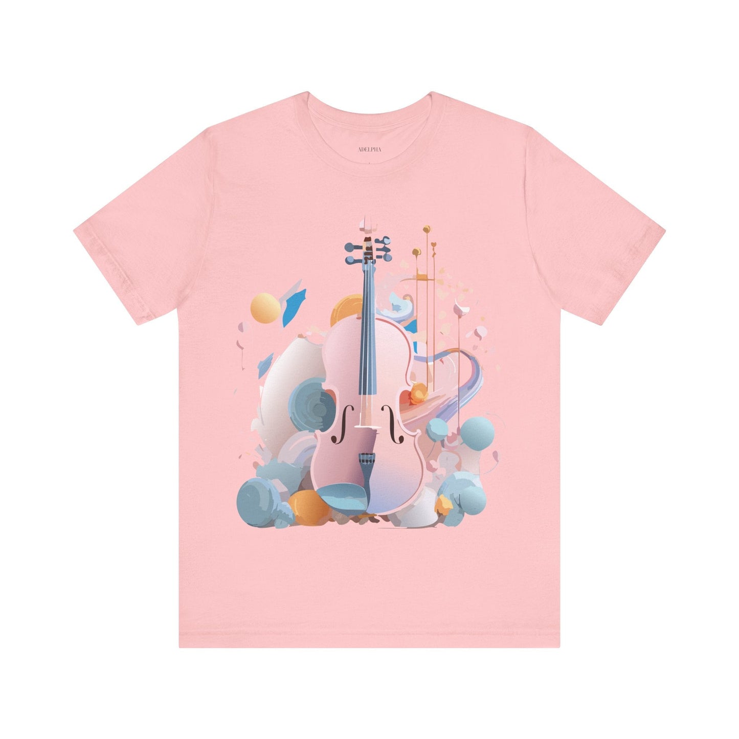 Music Graphic Unisex 100 Cotton Vintage Art with Musical Elements Tee 16