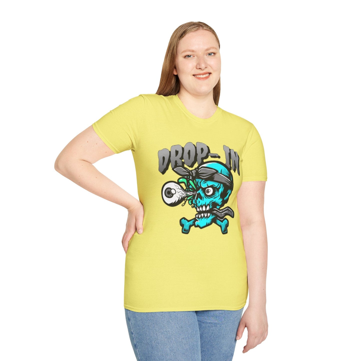 Unisex Skull T Shirt Skeleton Shirt With Skull Artwork Gildan Softstyle 64000 Cotton Tee