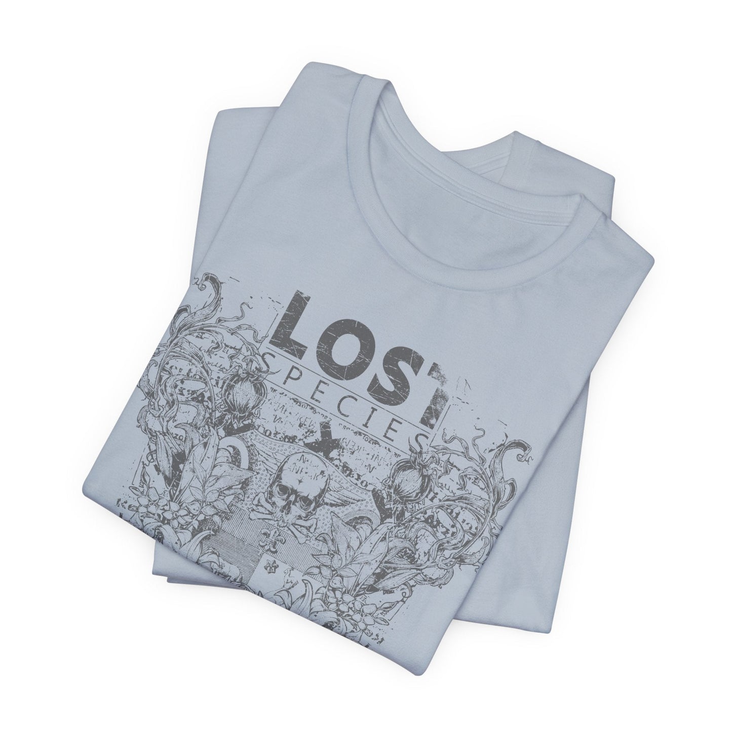 Lost Species Tee Floral Wildlife Illustration Rock Band T-Shirt A-7