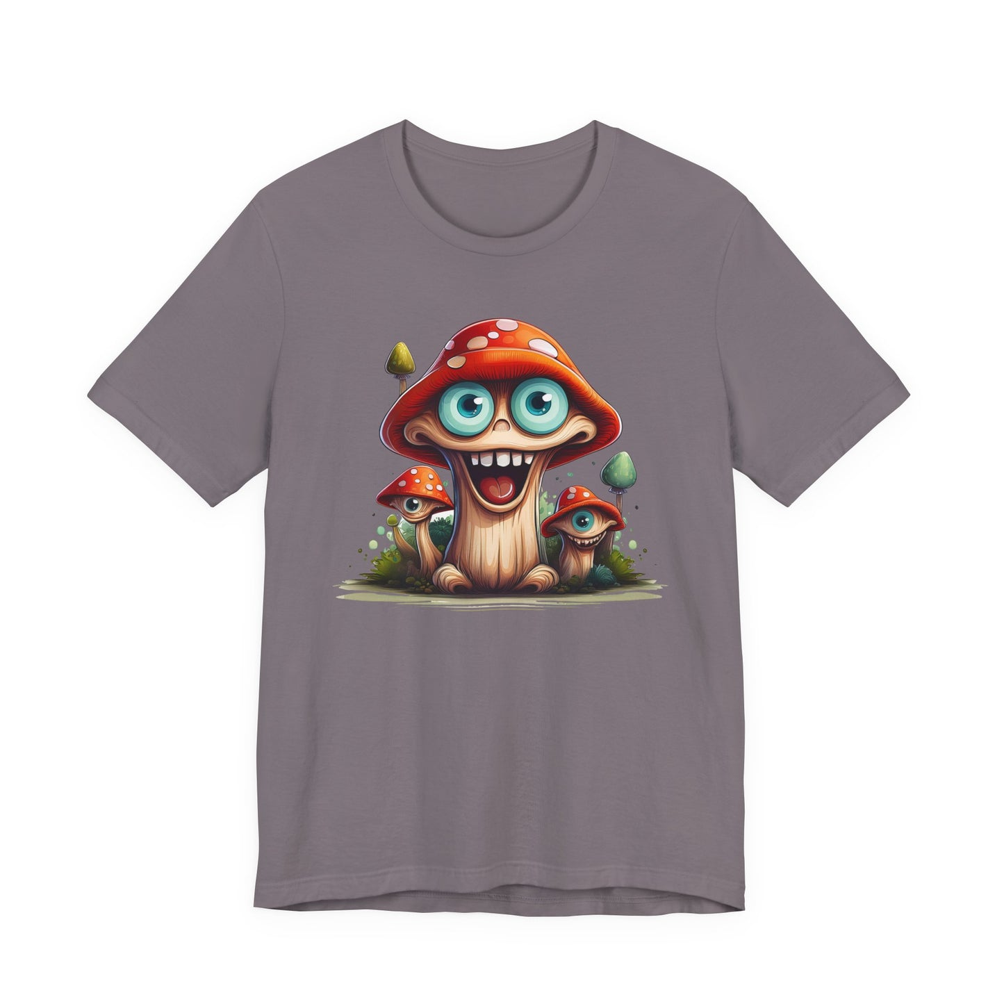 Cute Mushroom Graphic Tee, Fun Cartoon Shirt, Funny Mushroom Shirt, Cute Cartoon Tees, Graphic T-Shirt, Art Design T-Shirt