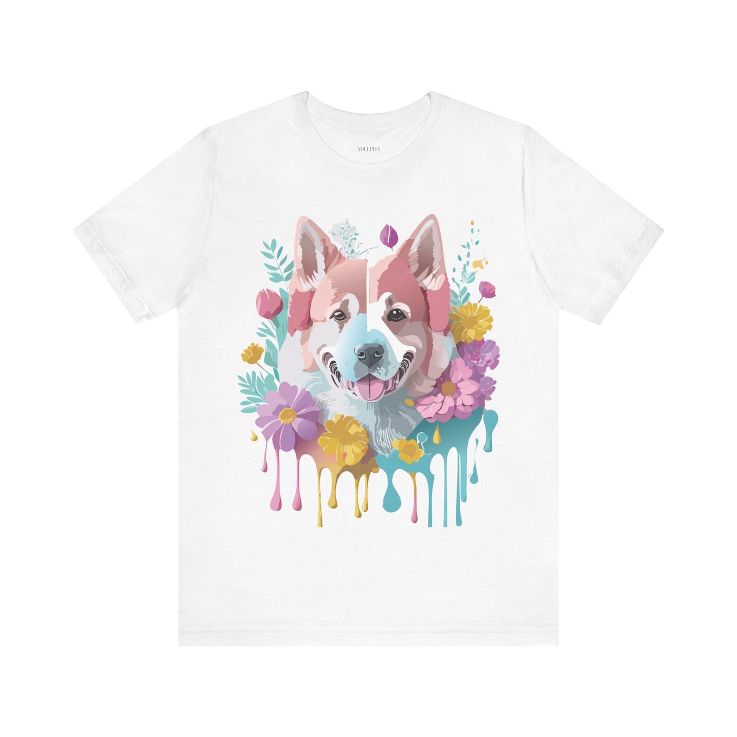Unisex Graphic Dog Shirt Vintage Inspired Tee With Adelpha Artwork Short Sleeve Tee