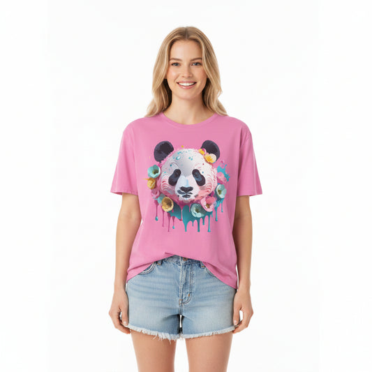 Panda Shirt Unisex T Shirt Graphic Tee Animal Print Gildan Softstyle 64000 100 Percent Cotton