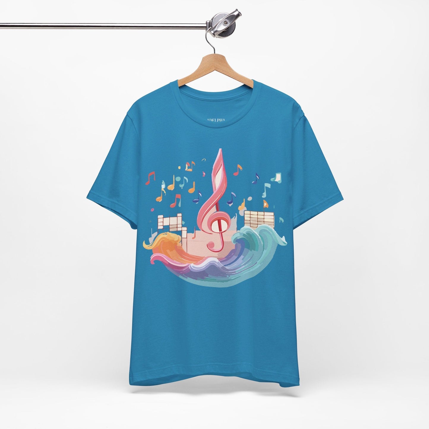 Adelpha Music Graphic T Shirt Unisex Short Sleeve Tee Vintage Inspired Art Design Premium