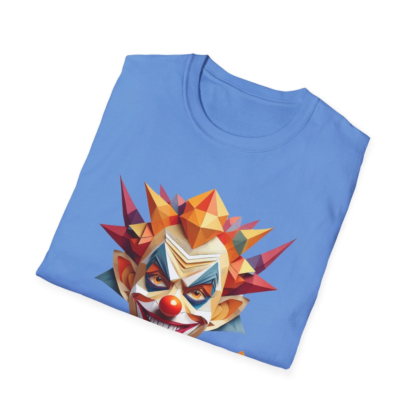 Unisex Clown Shirt With Funny Man Scary Man Circus Theme Tee Gildan Softstyle 64000