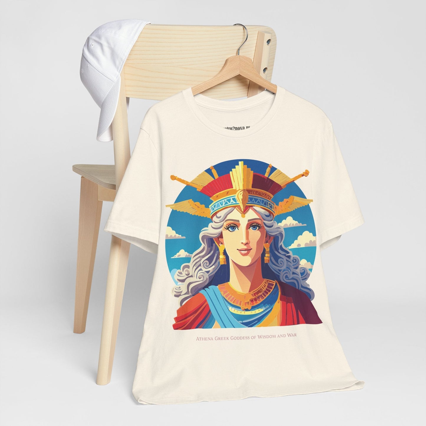 Athena Goddess Shirt Unisex Graphic Tee With Original Retro2Nova Artwork Vintage Inspired