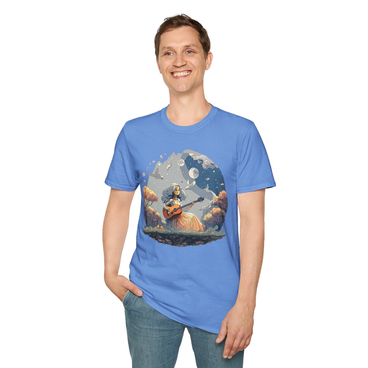 Womens Graphic T Shirt Art Design Tee Unisex Softstyle Cotton Shirt Everyday Comfort Durable Wear