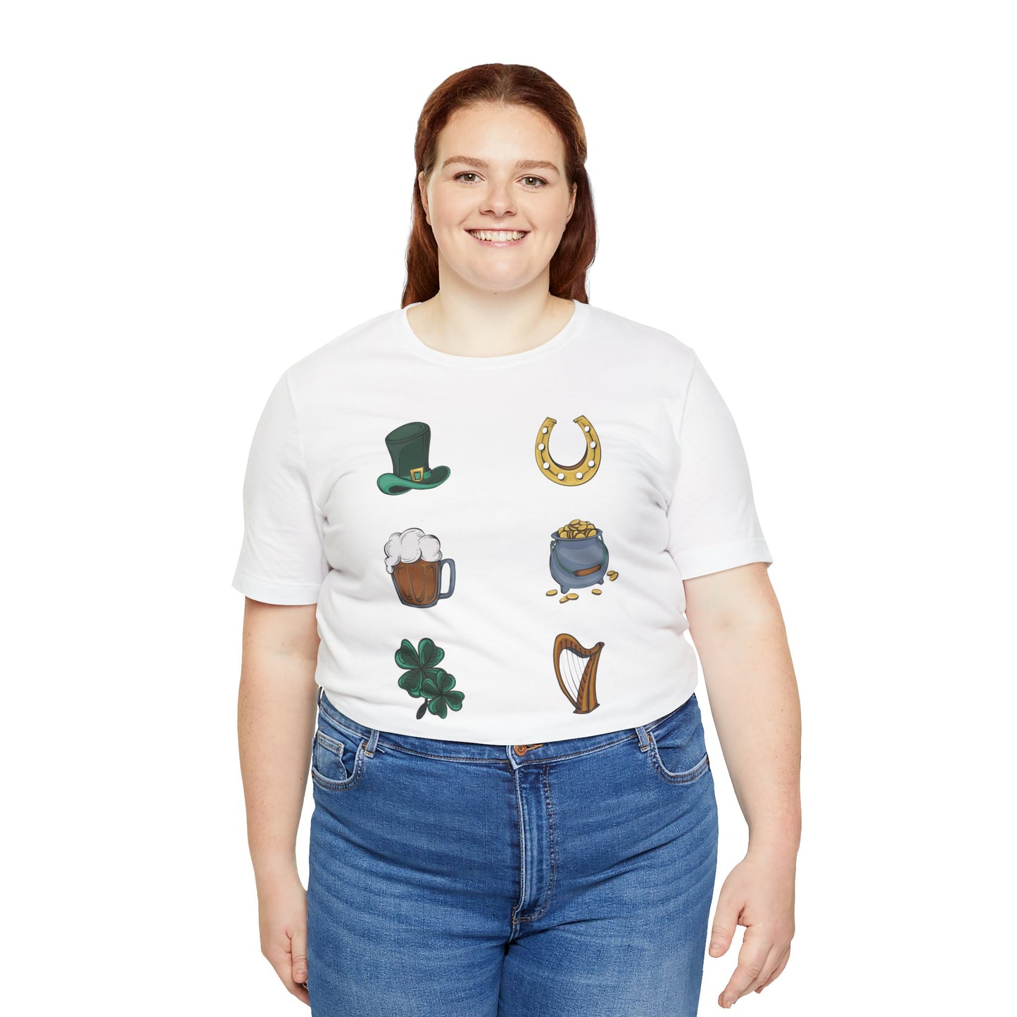 Unisex Cotton Tee Shirt with Lucky Prints