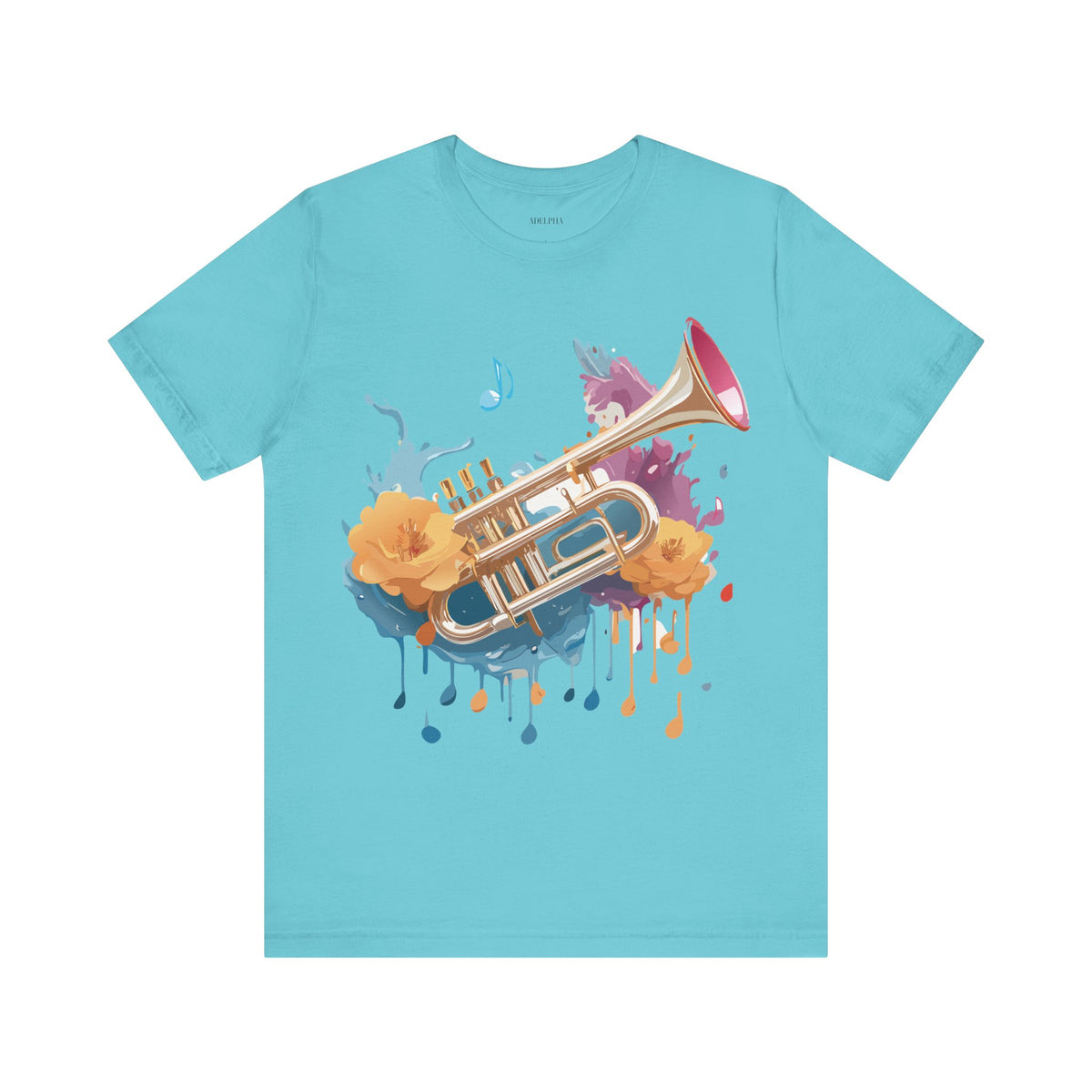 Music Graphic Unisex Cotton Bella+Canvas Tee with Art Design m153