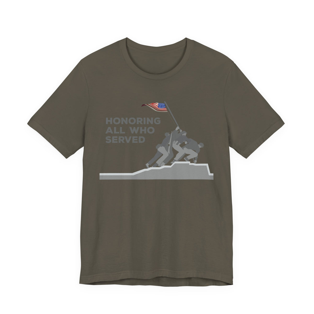 Iwo Jima Flag Raising honoring all who served T-Shirt Military Memorial Unisex Cotton Tee v52