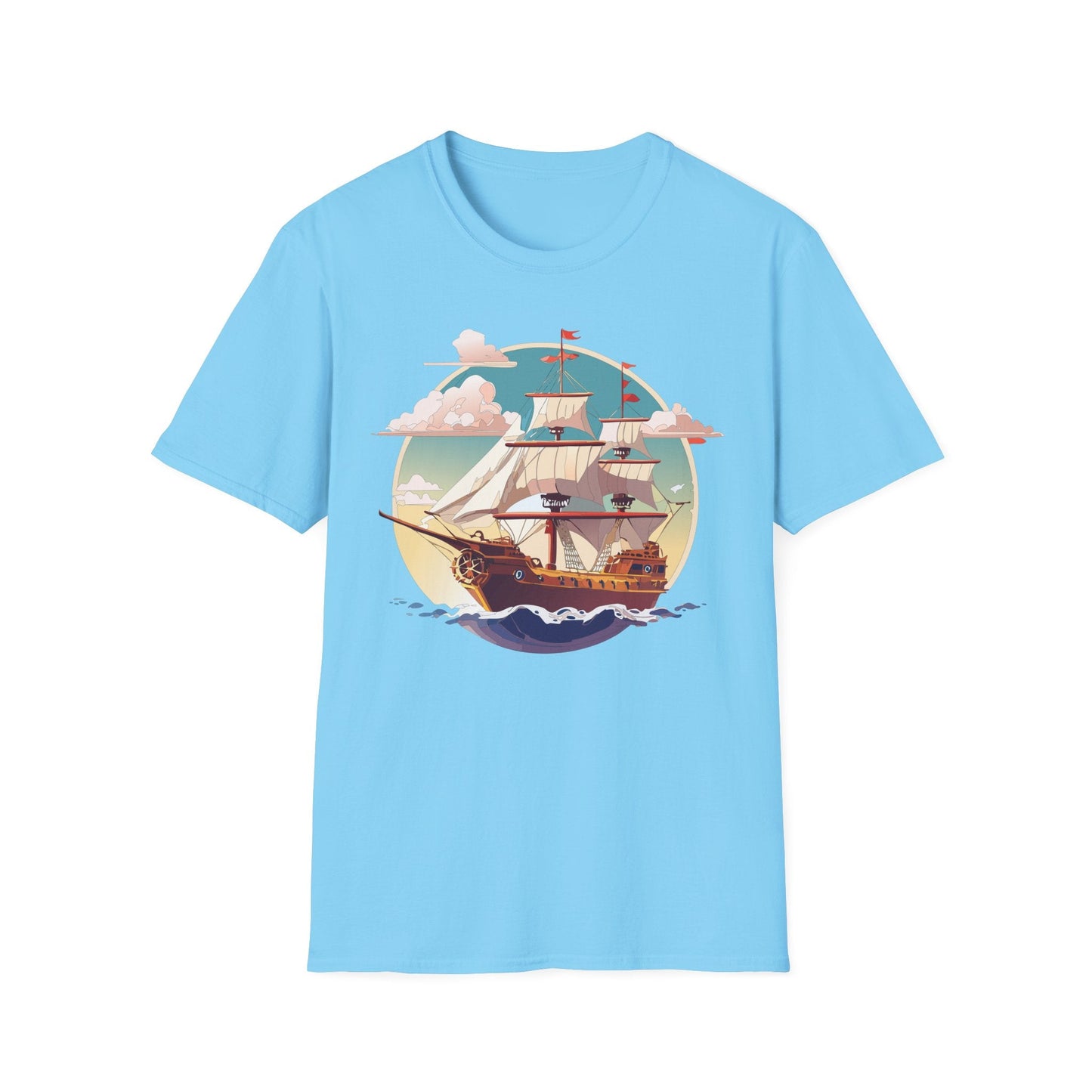 Unisex Ship T Shirts Frigate Vessel Tee Shirt Gildan Softstyle 64000 Cotton Comfort Premium Tee