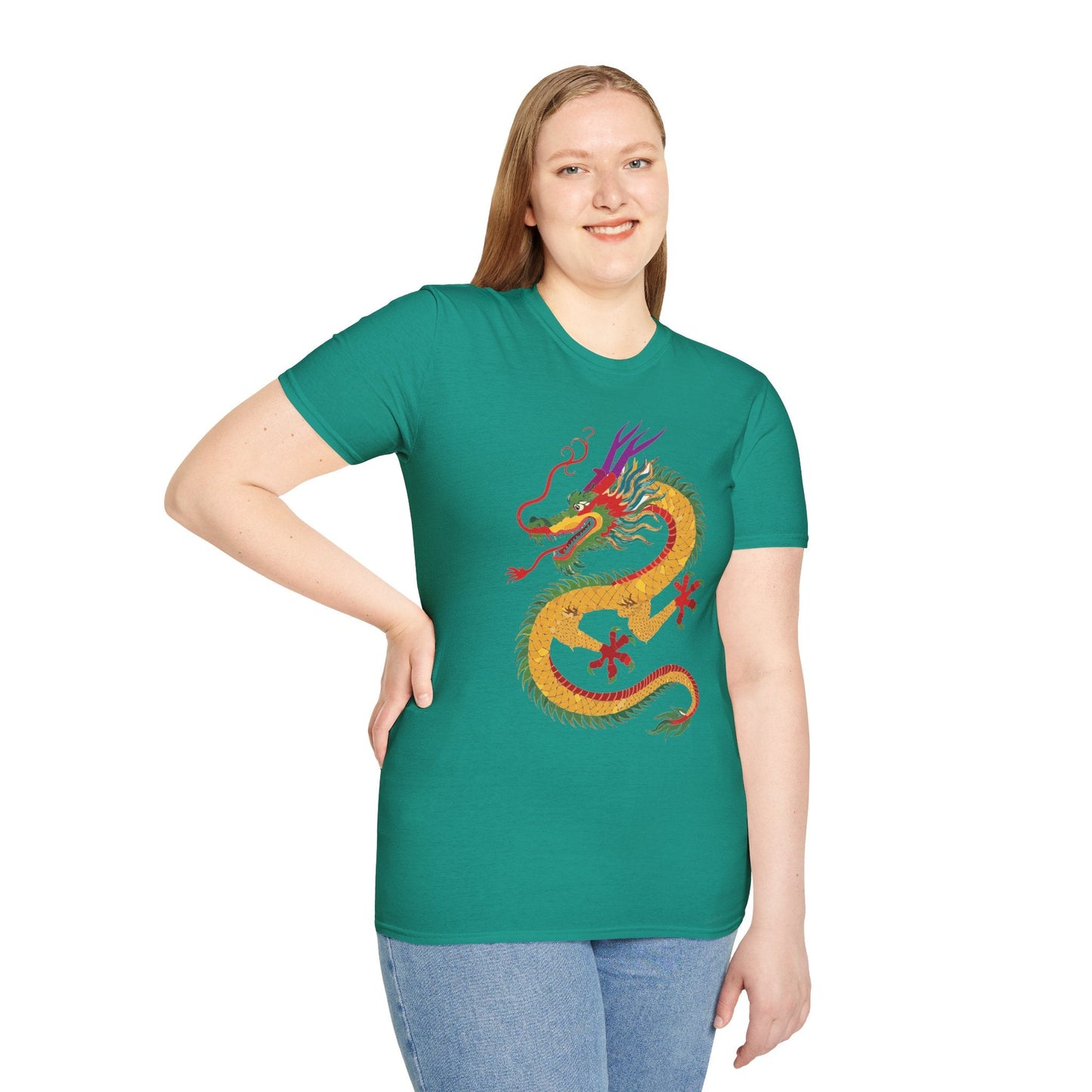 Dragon T Shirt Unisex Dragon Shirt Animal Design Softstyle Ring Spun Cotton Tee Comfort