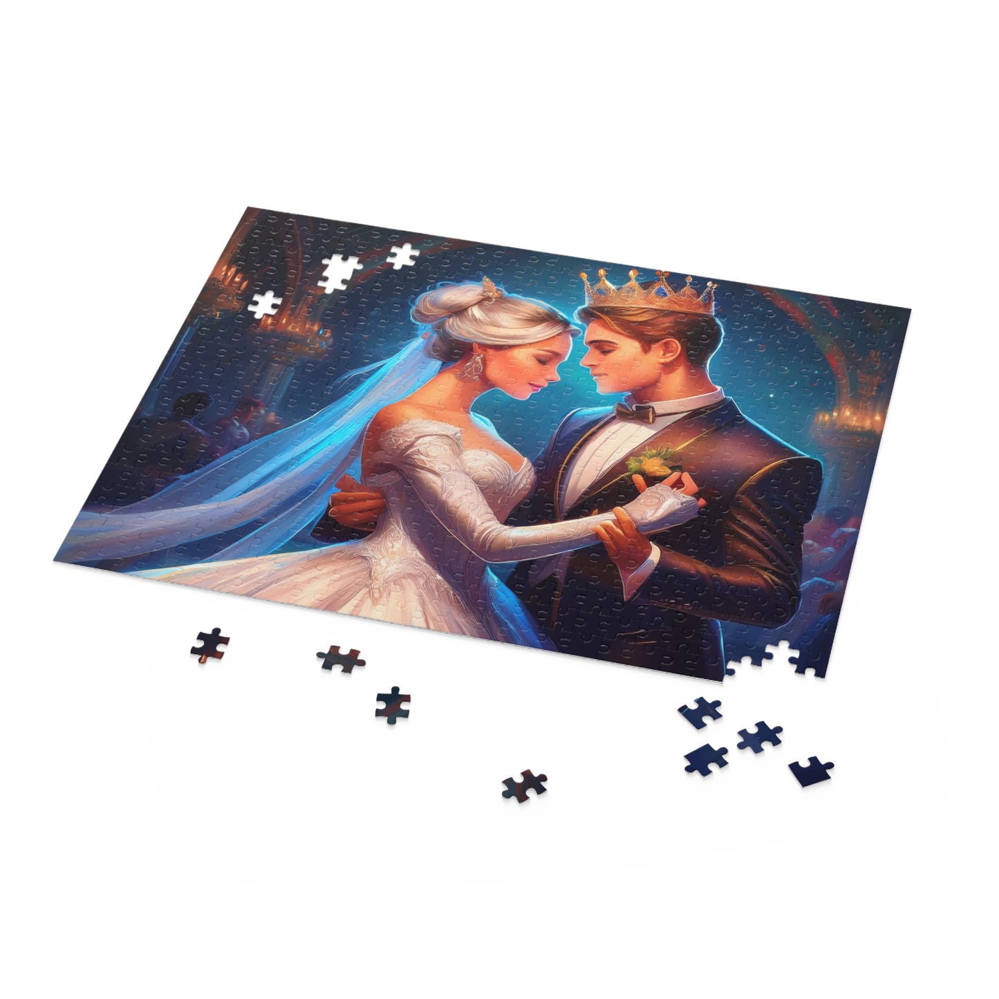 Prince and Princess Puzzle 500-Chipboard Pieces in Box | Kids Puzzles Size: 16" x 20",  Ages 9+ and Family pn40