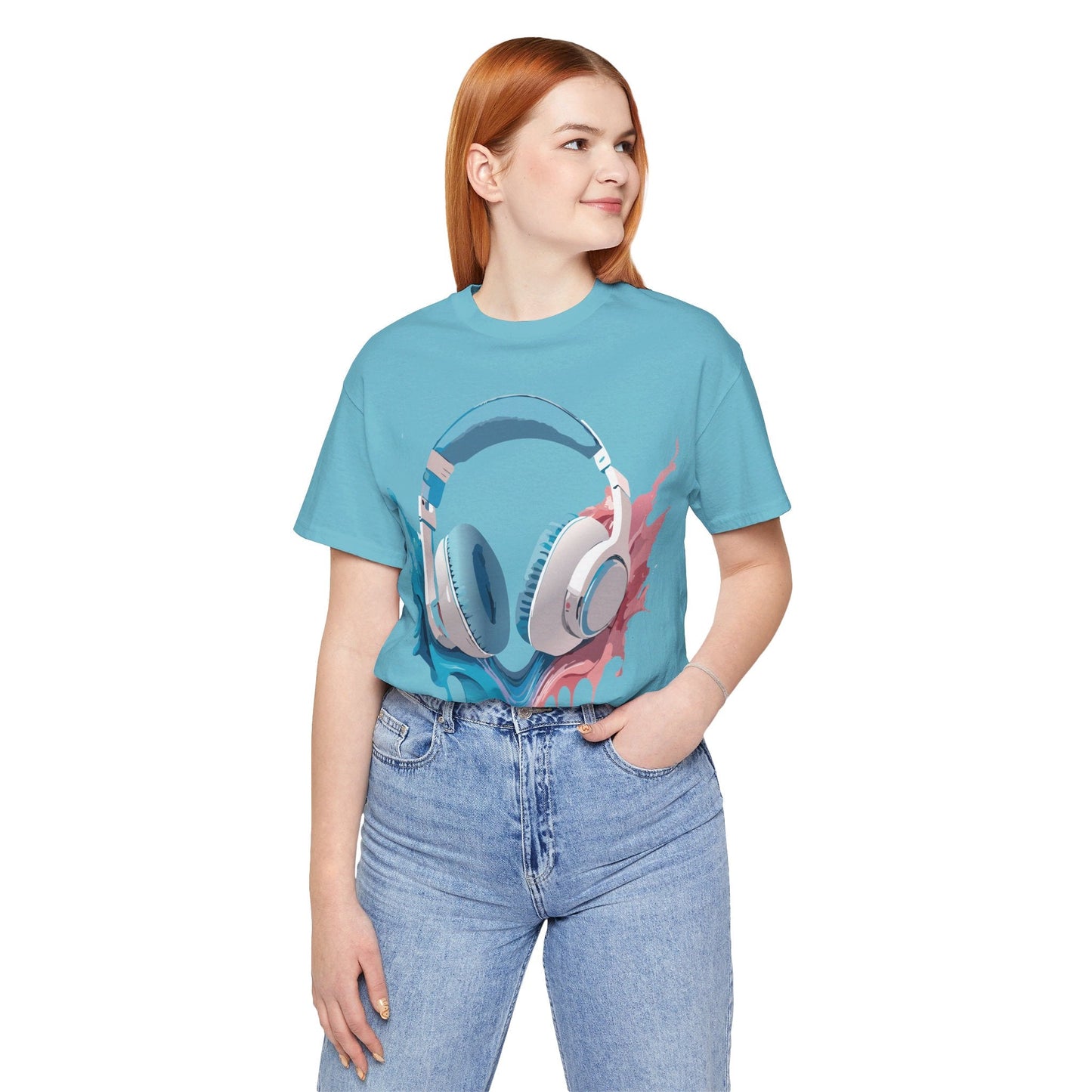 Music Graphic Unisex 100 Cotton Vintage Art with Musical Elements Tee 92