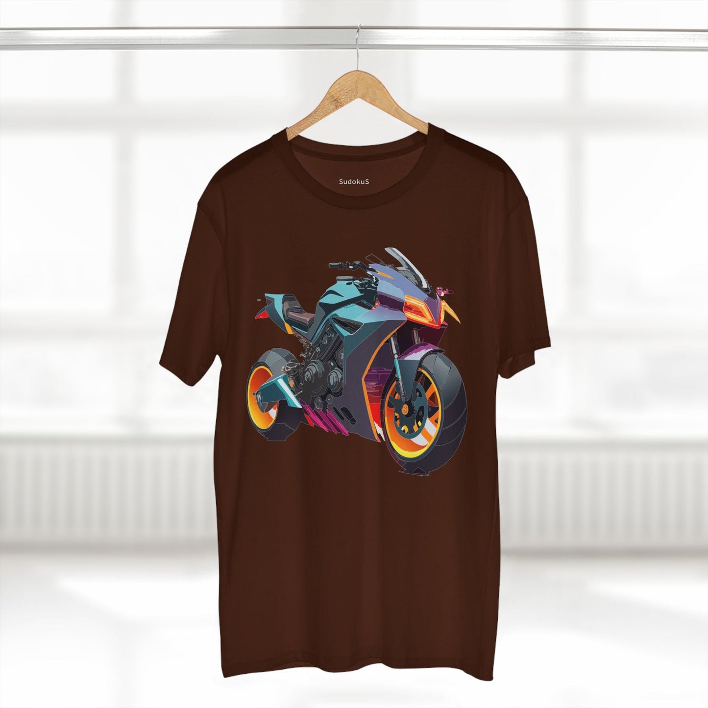 Moto Bike Graphic Unisex 100 Cotton Staple Tee 16