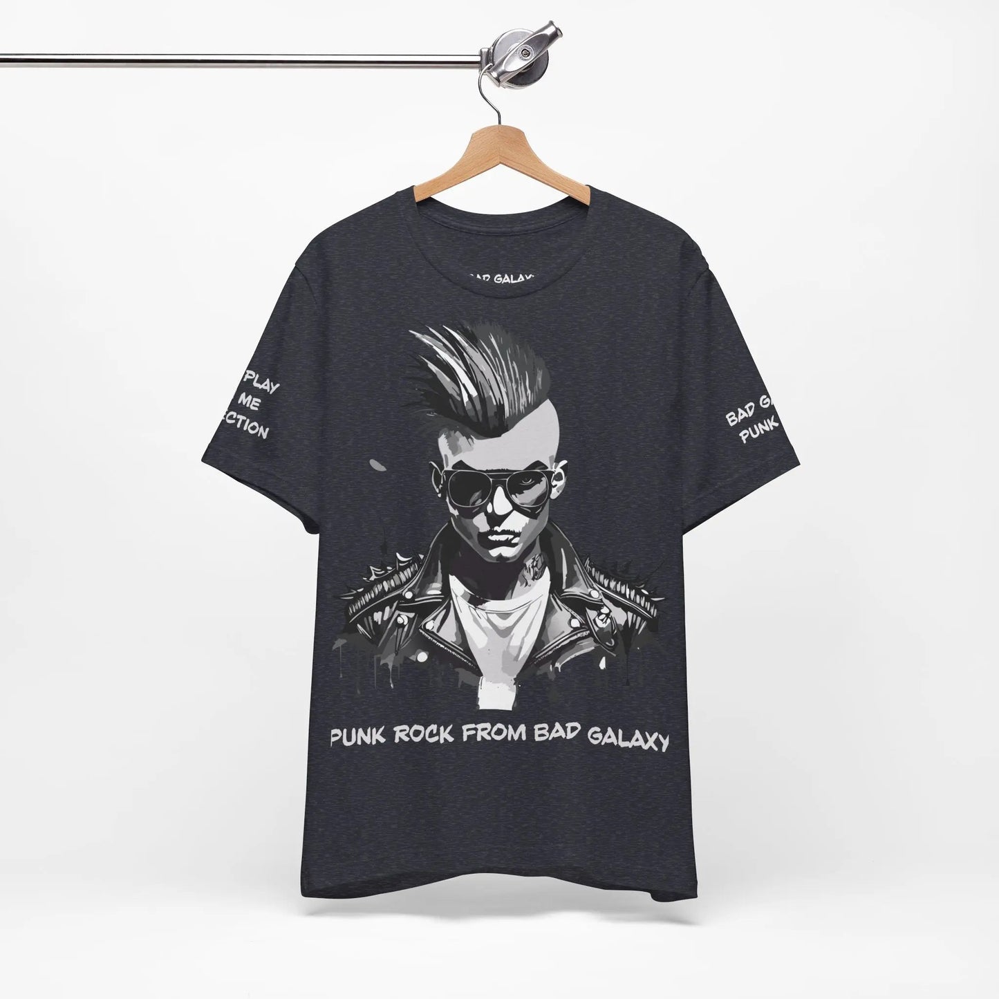 Punk Rock Tee Shirt From Bad Galaxy Made To Order 100 Percent Cotton USA Eco Friendly Inks