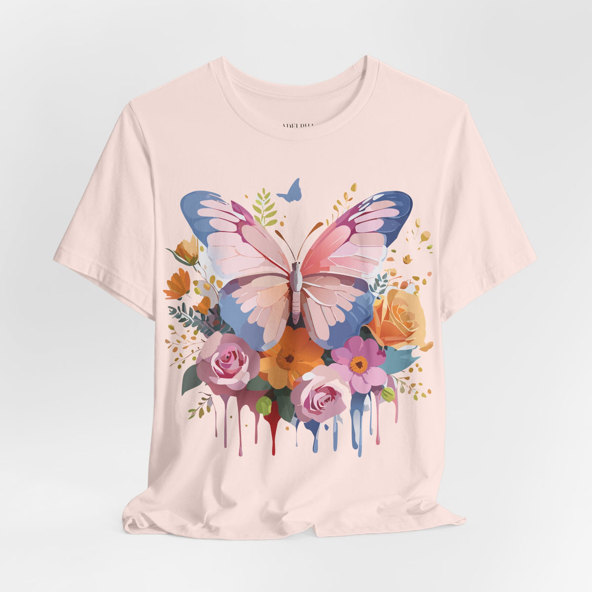 Butterfly Graphic Unisex Cotton Bella+Canvas Tee with Art Design n27