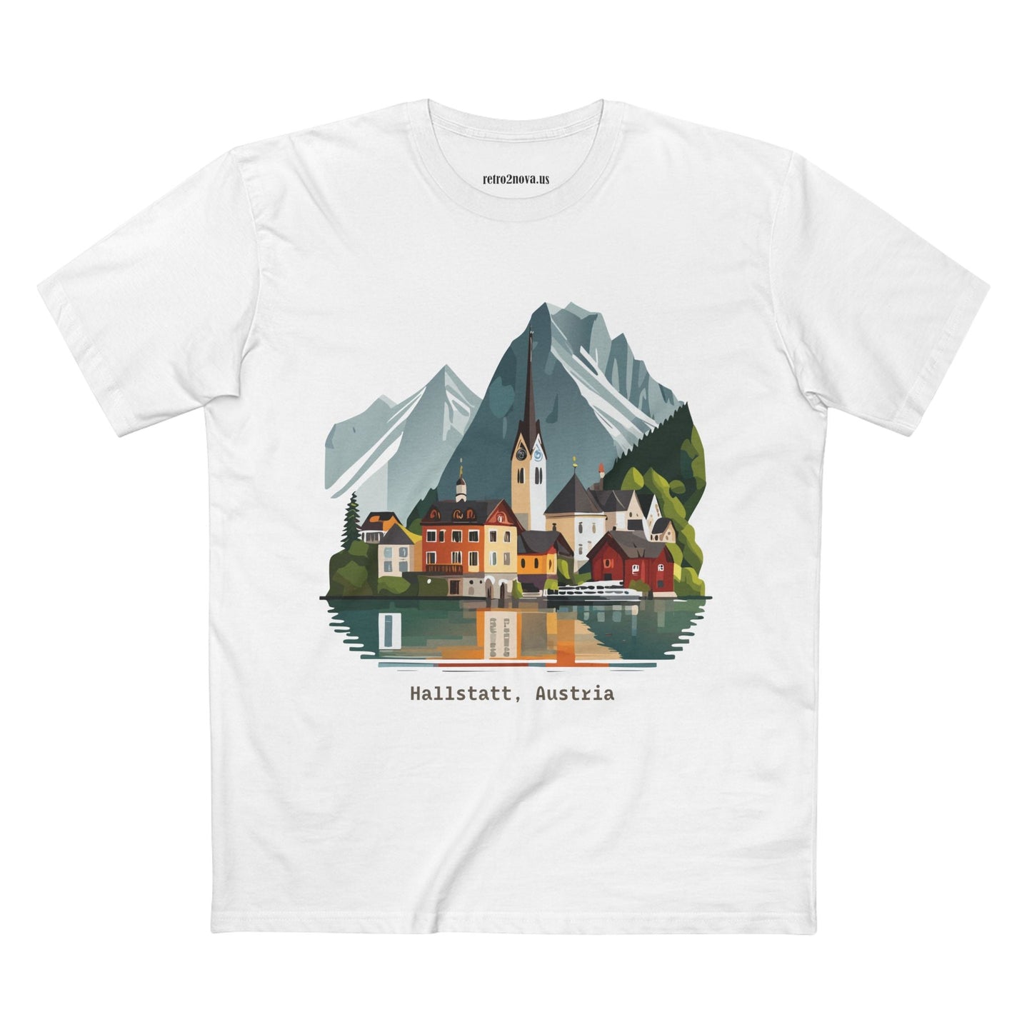 Austria Travel Shirt Unisex Premium Cotton Tee With Original Art Design Retro2Nova Collection