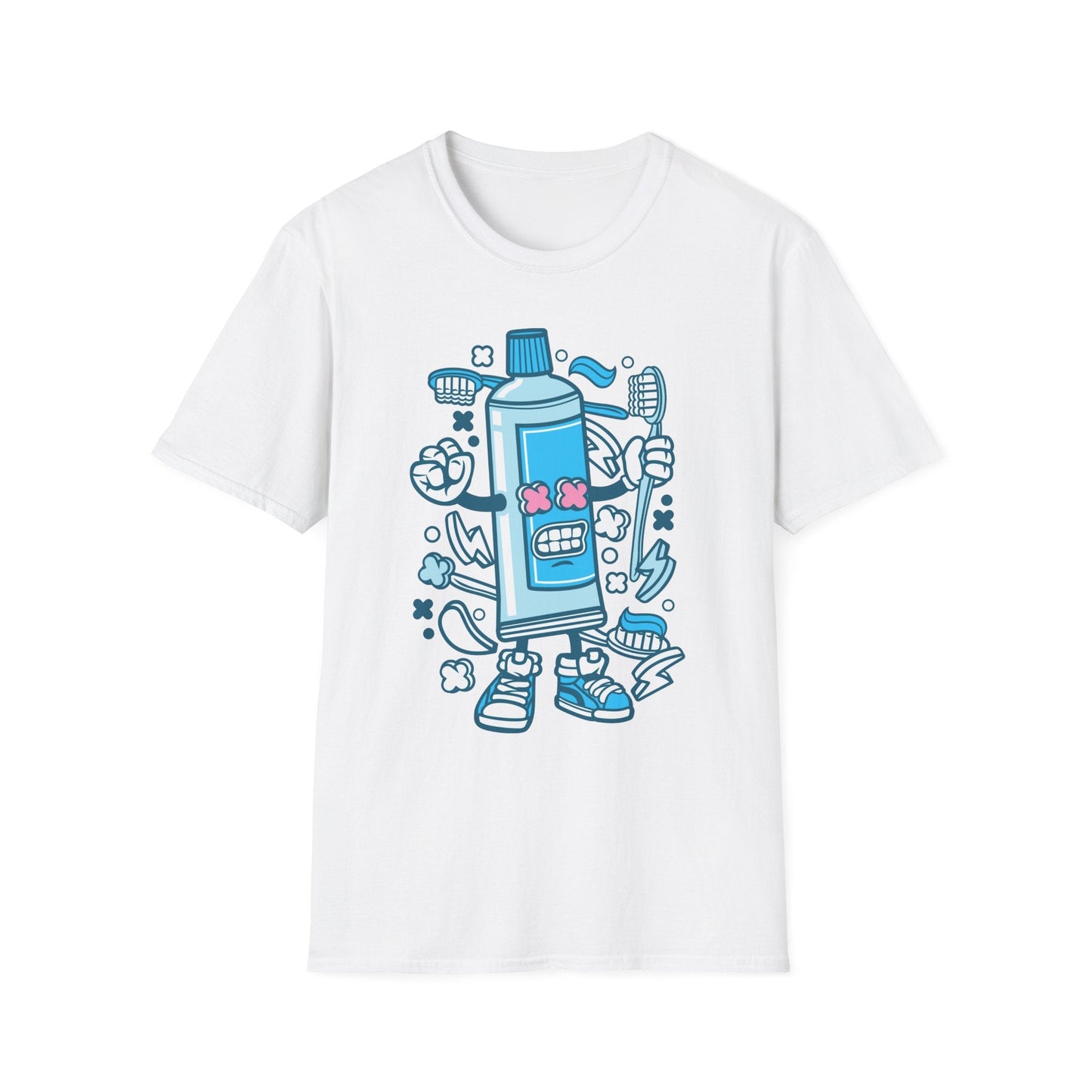 Cartoon Animation T Shirt Unisex Gildan Softstyle 64000 Tee With Fun Art Design Artwork