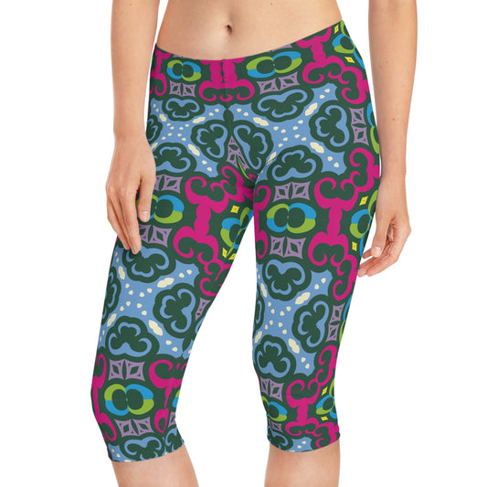 Leggings capri con estampado tradicional