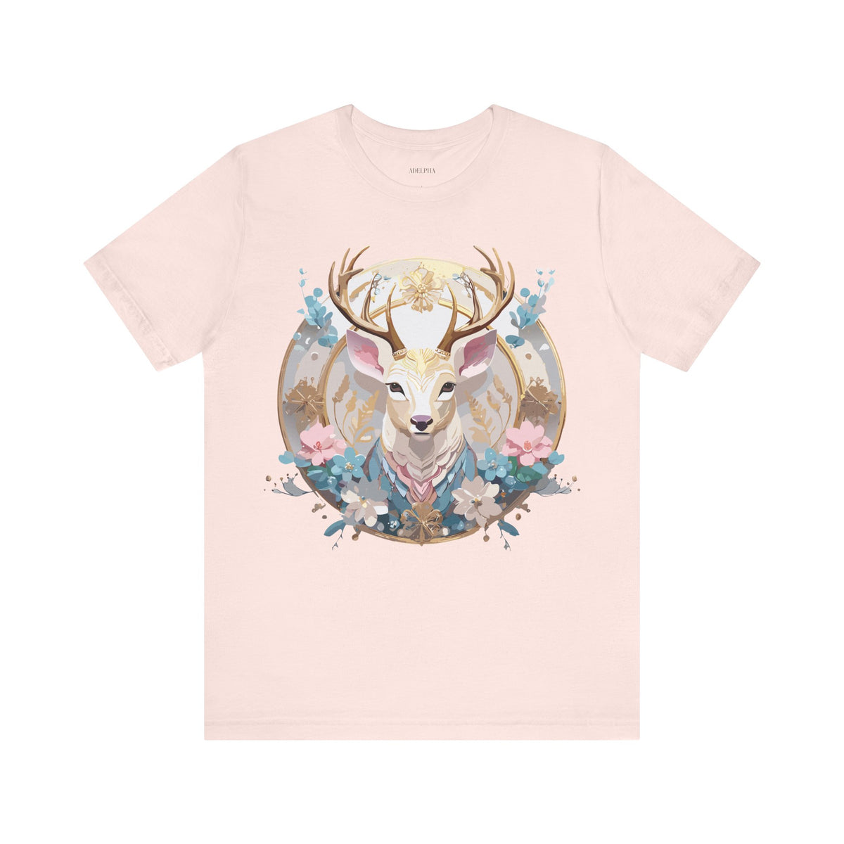 Medallion Graphic Unisex Cotton Bella+Canvas Tee with Floral Art Design m59