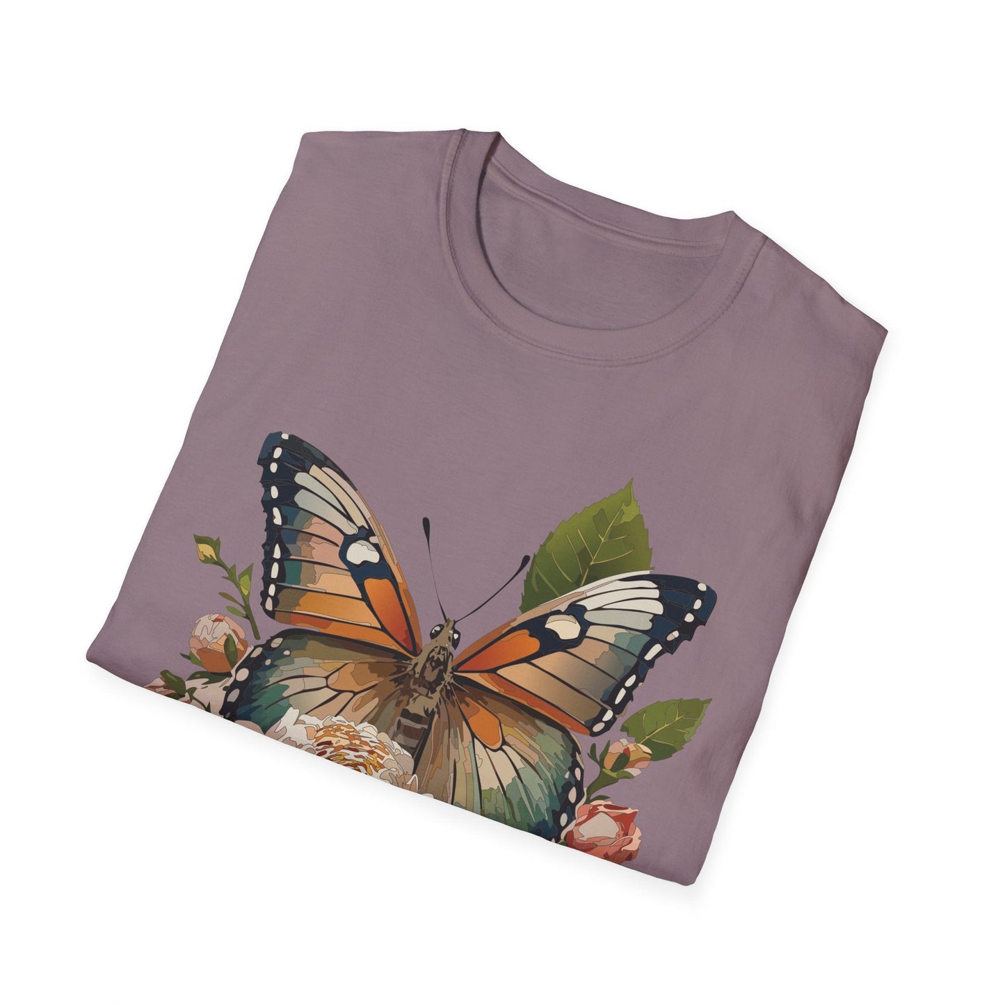 Monarch Butterfly Shirt Unisex Softstyle Cotton Tee Short Sleeve Gildan 64000 Everyday Wear