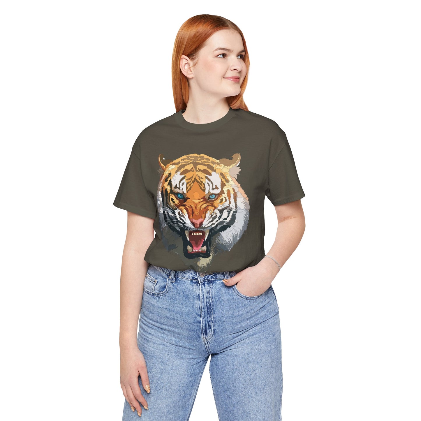 Tiger Shirt, Animal Shirt, T-Shirt with Tiger, Art Design Tee, Wild Animals Tees, Safari T-Shirt, Graphic Design Tee 15