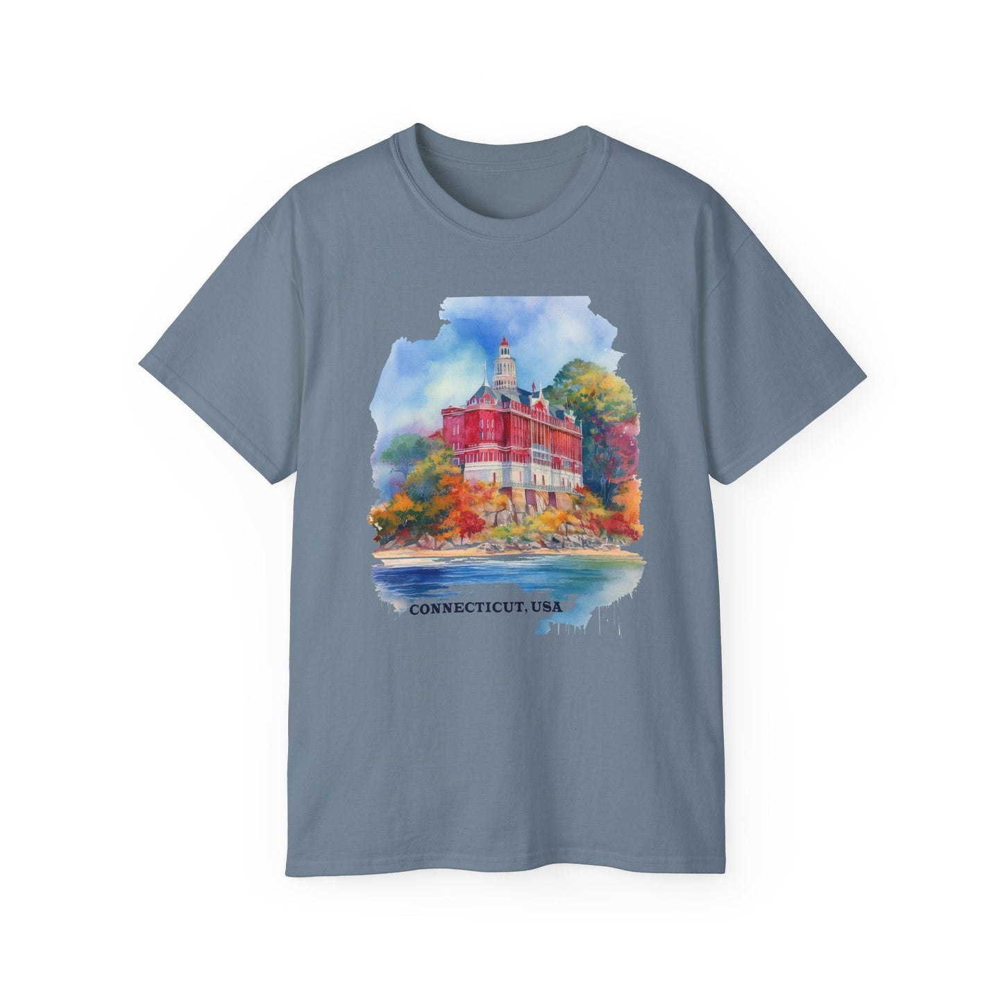 Connecticut Graphic Unisex Cotton T‑Shirt 2