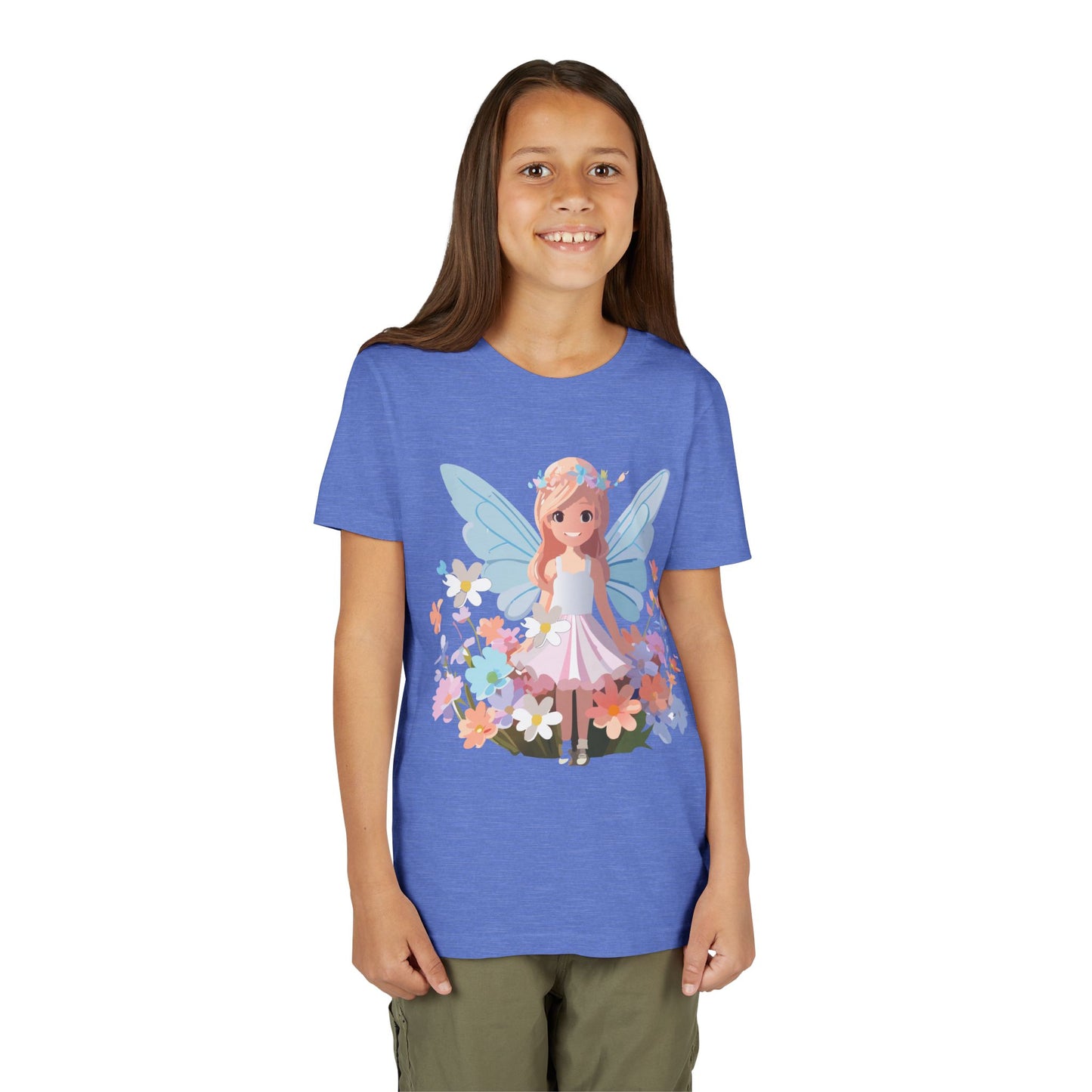 Enchanting Fairy Floral Youth Short Sleeve Tee - Perfect for Spring Celebrations (9-14)