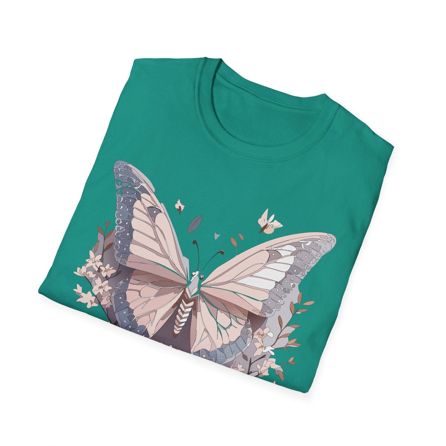 Butterfly Shirt Unisex Gildan Softstyle 64000 Monarch Butterfly Tee 100 Percent Ring Spun Cotton