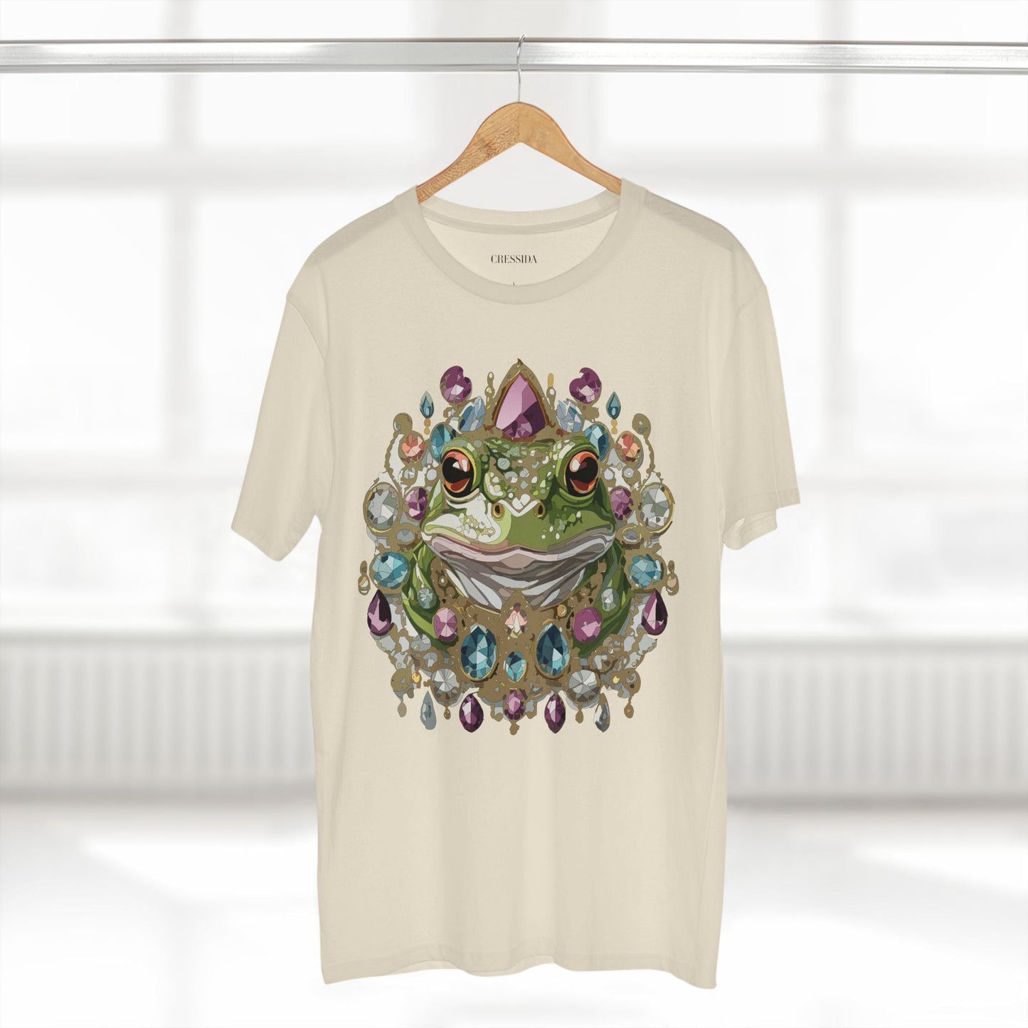Frog Graphic Unisex 100 Cotton Tee With Unique Animal Golden Medallion Art Design 28