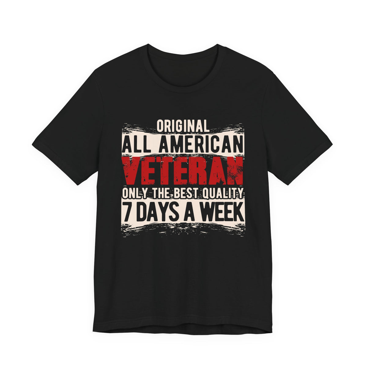 All American Veteran tee Vintage patriotic veteran Unisex Cotton T-Shirt v4