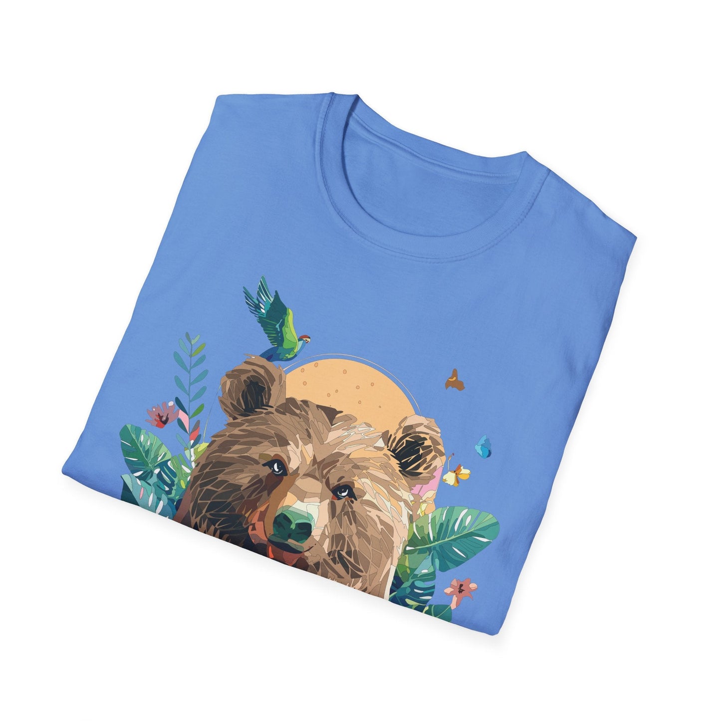 Bear T Shirt Unisex Graphic Tee Bear Lover Gift 100 Percent Ring Spun Cotton Softstyle 64000 Gildan