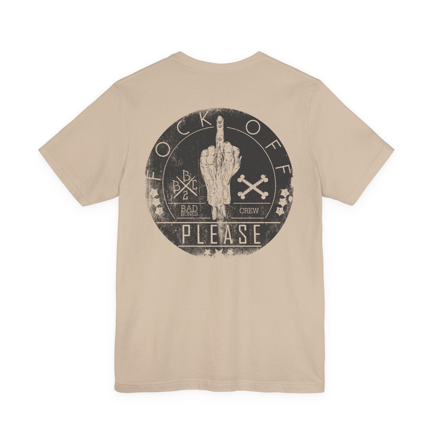 Middle Finger Skull Graphic Design Unisex Cotton T-Shirt A-11