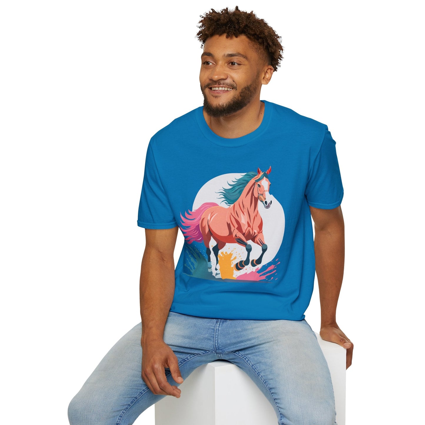Unisex Horse Shirt Tee Gildan Softstyle 64000 Premium Ringspun Cotton