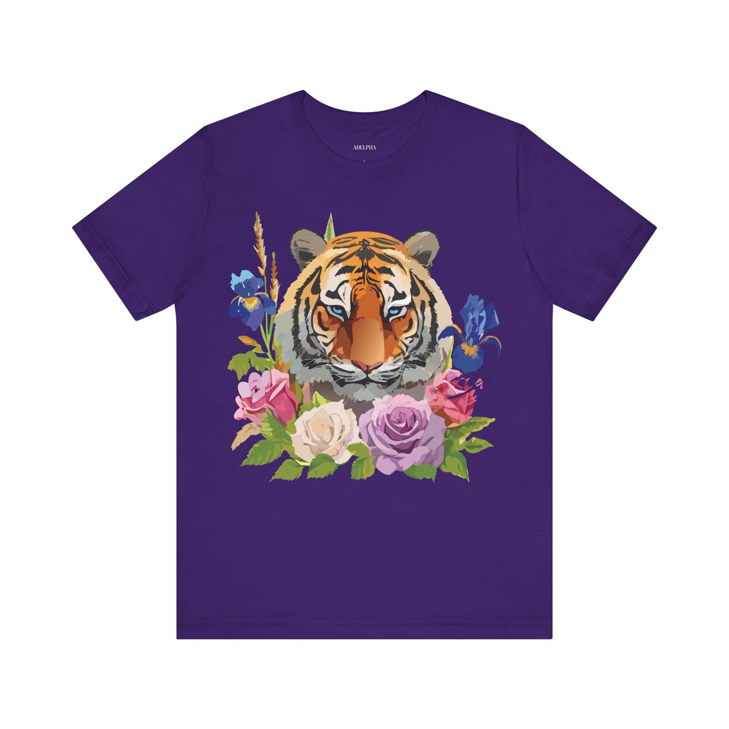 Tiger Graphic Tee Unisex Short Sleeve Tee With Vintage Inspired Artwork By Adelpha