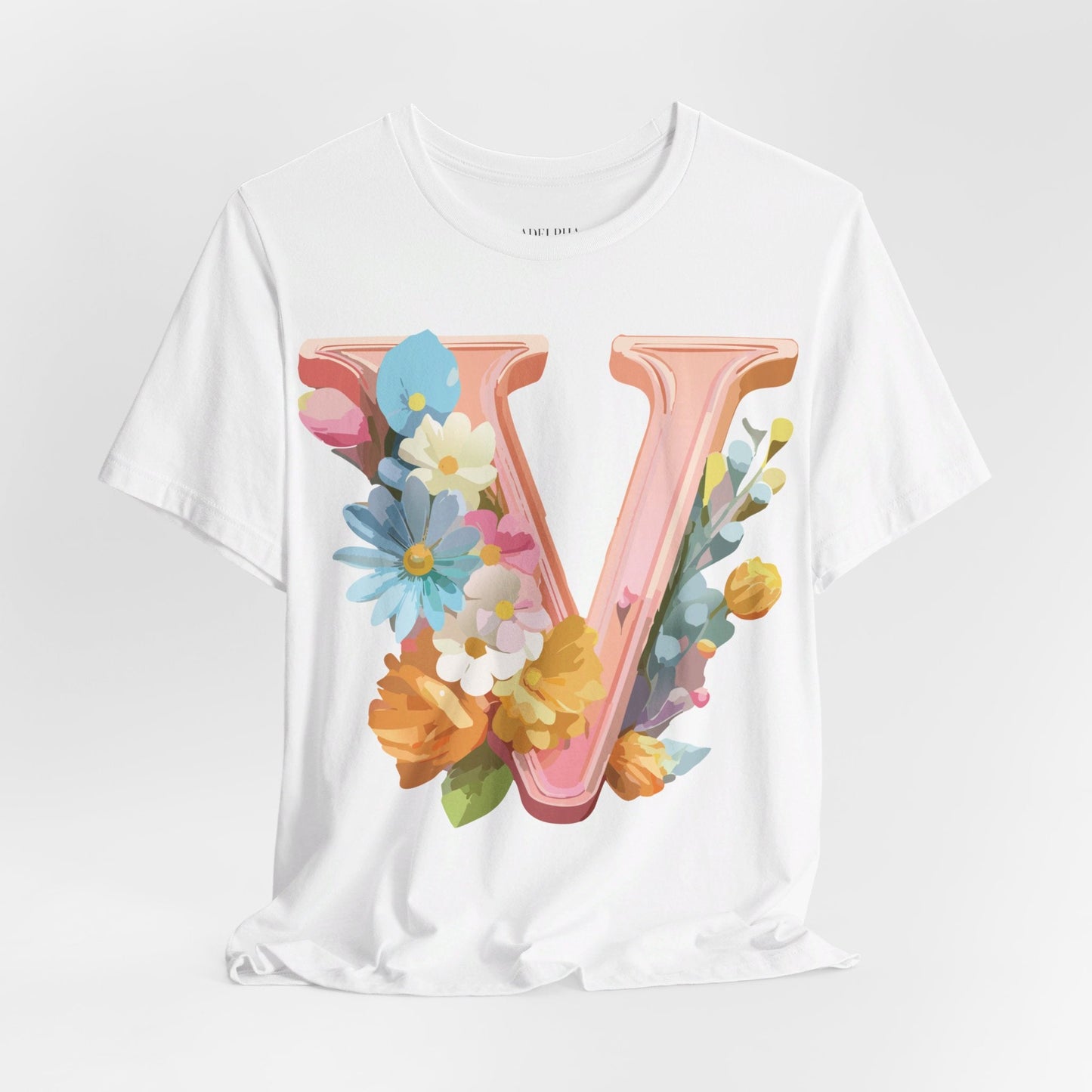 Letter V Shirt Unisex Graphic Tee With Vintage Inspired Artwork From Adelpha Official Edition