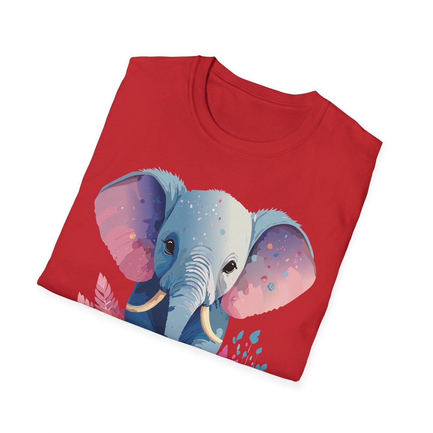 Elephant T Shirt For Adults Unisex Gildan Softstyle 64000 100 Percent Ring Spun Cotton Tee