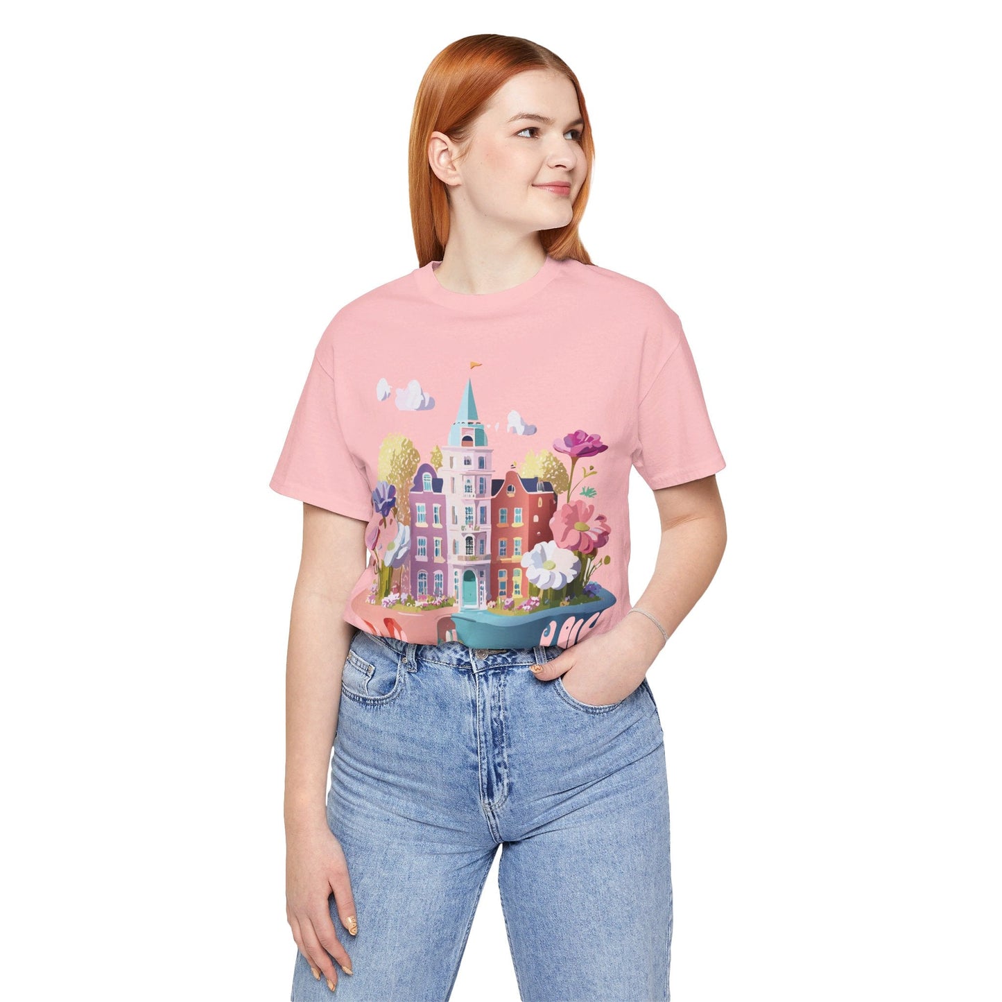 Amsterdam Tourist Shirt Graphic Tee Unisex Vintage Inspired Art Design by Adelpha Short Sleeve