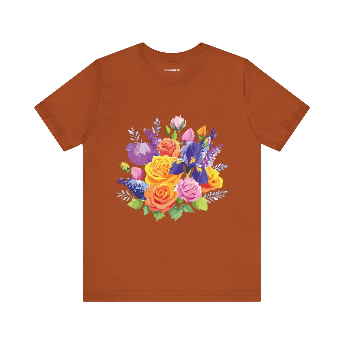 Floral Graphic Unisex Cotton Bella+Canvas Tee with Flowers Design ab103