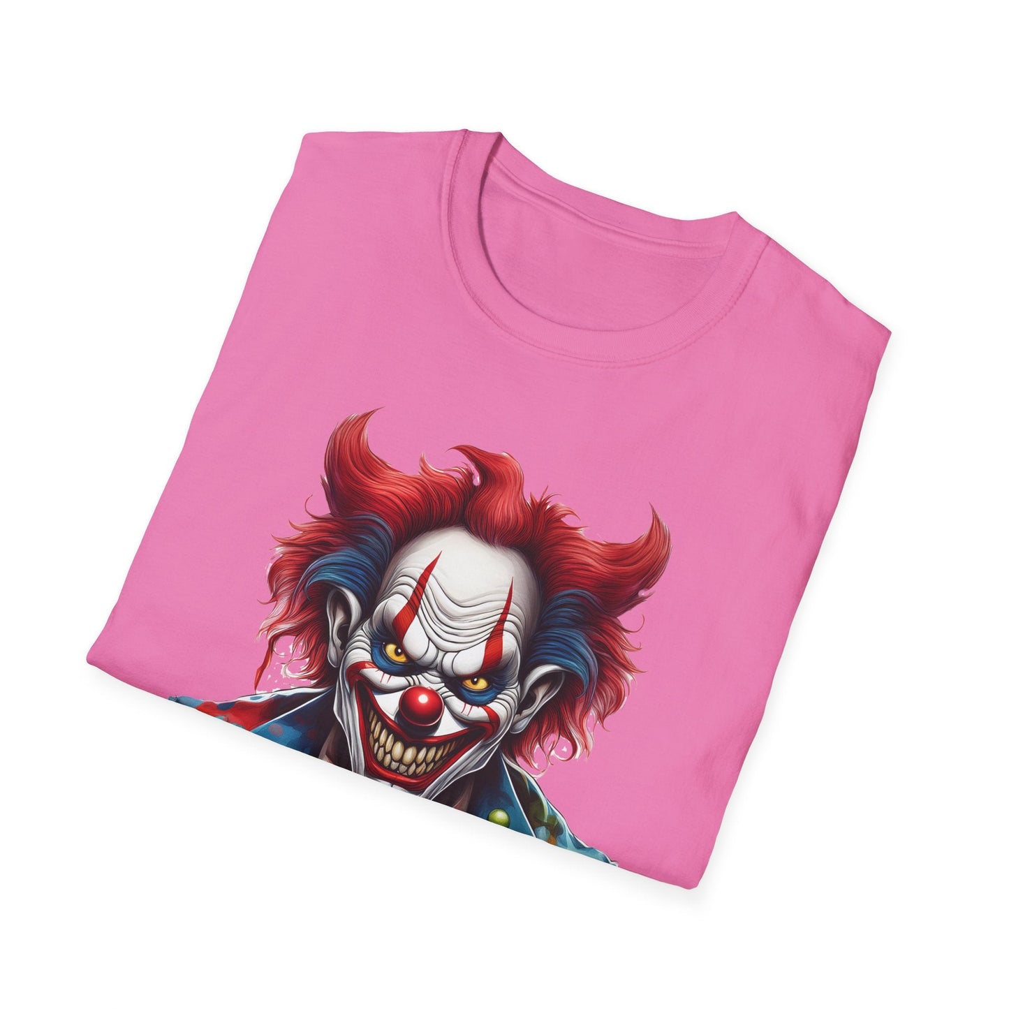 Unisex Clown Shirt With Funny Man Circus Print Tee Gildan Softstyle 64000 Classic Comfort Wear