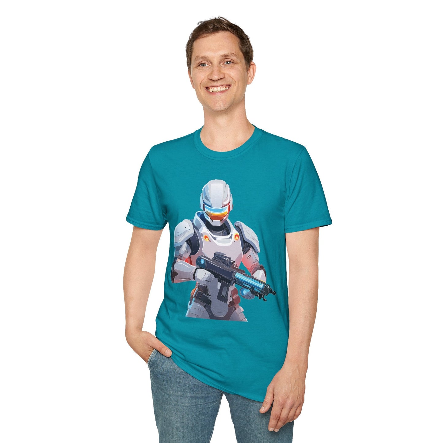 Robocop Themed Unisex Softstyle T Shirt With Robocop Art Design Cotton Tee Premium Comfort