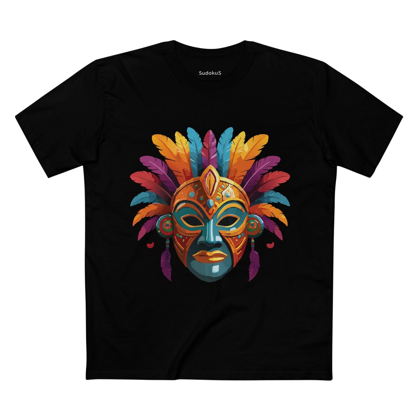 Mask Graphic Unisex 100 Cotton Staple Tee 7