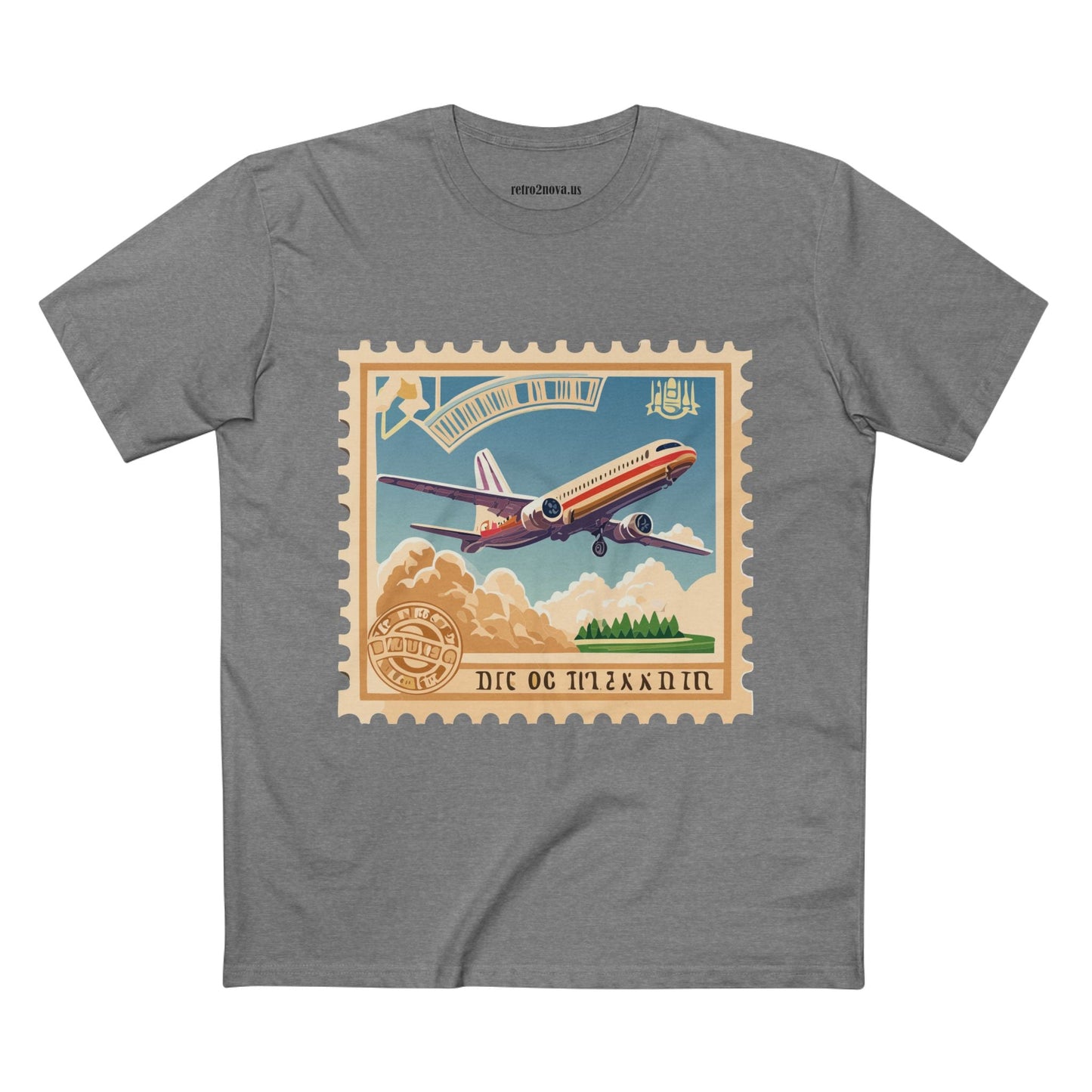 Postage Stamp Shirt Unisex Premium Cotton Tee With Original Art Design Retro2Nova