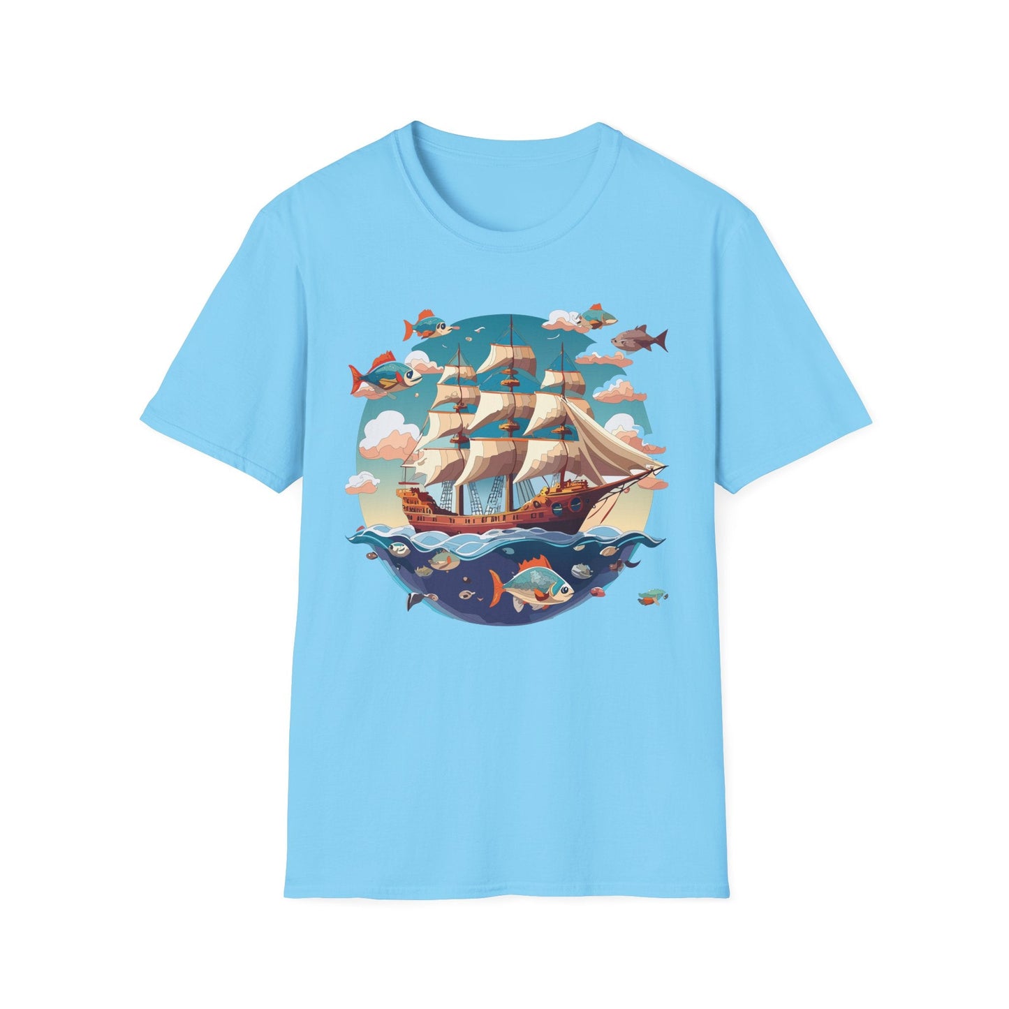 Unisex Ship T Shirts Frigate Vessel Tee By Gildan 64000 Softstyle 100 Percent Ring Spun Cotton