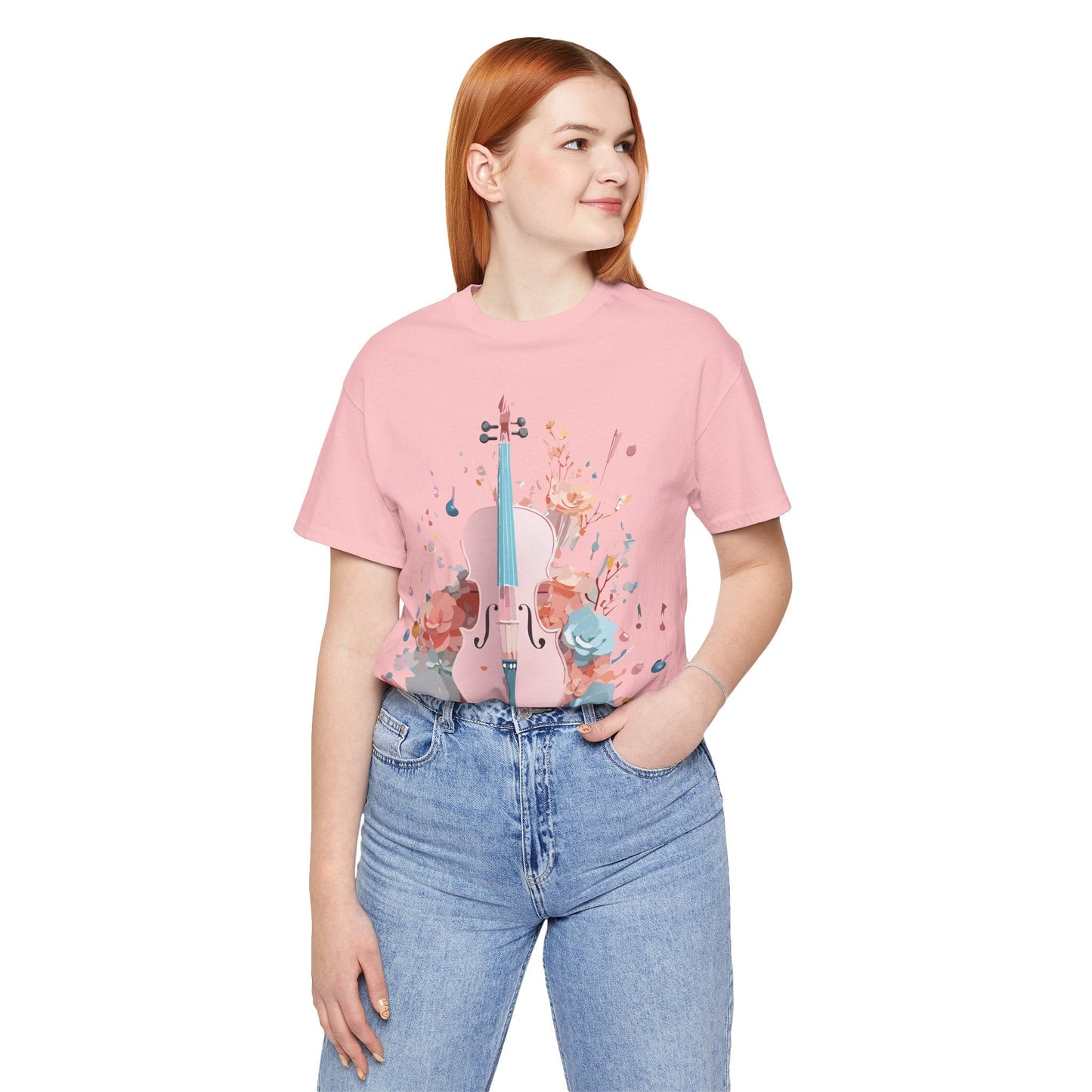 Music Graphic Unisex 100 Cotton Vintage Art with Musical Elements Tee 12